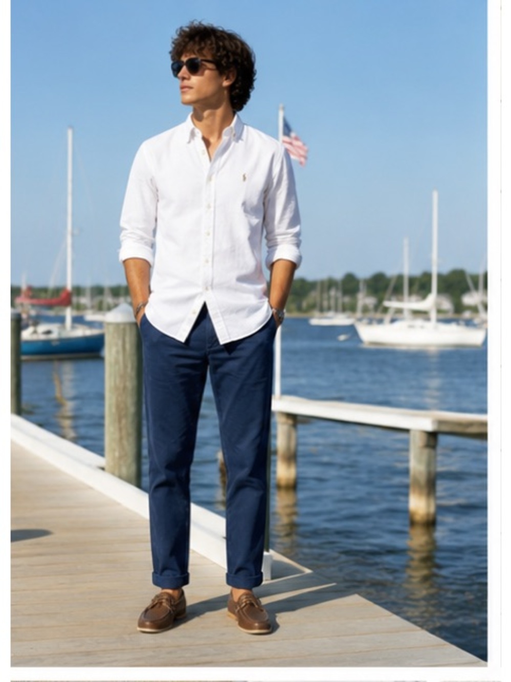 Polo Ralph Lauren Slim Fit Navy Chino Pants 32x34 Cotton Preppy Quiet Luxury